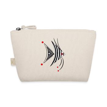 Fish angelfish abstract perch fishing aquarium - Organic Pouch - nature - Front