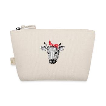 Cow bandana cow head moo farm cows vegan animal - Organic Pouch - nature - Front