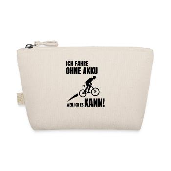 Ohne Akku Fahrrad Fahren Weil Ich Es Kann - Bio-Täschchen - Natur - Vorne