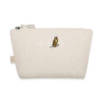 Barn Owl Heartbeat Bird of Prey Birders EKG - Organic Pouch - nature - Front
