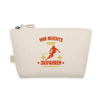 Skifahren Shirt Skifahrer Geschenk - Bio-Täschchen - Natur - Vorne