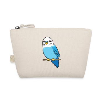 Budgie Bird Parakeet Cute Parakeet Blue - Organic Pouch - nature - Front