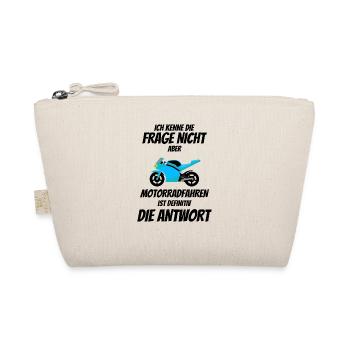 Biker Motorrad Geschenkidee Motorradfahrer Männer - Bio-Täschchen - Natur - Vorne
