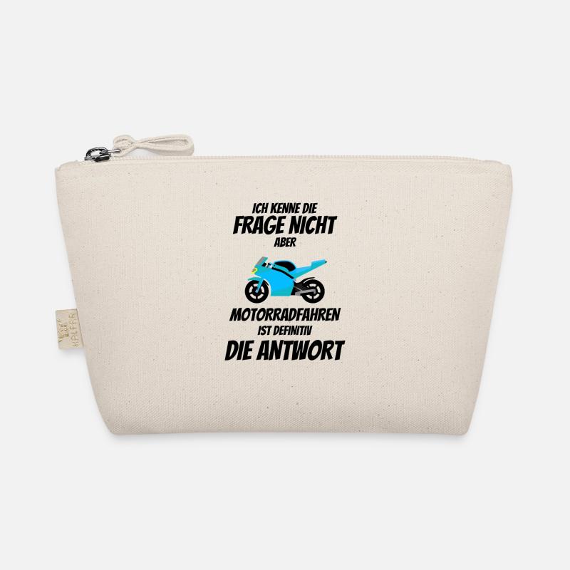 Biker Motorrad Geschenkidee Motorradfahrer Männer - Bio-Täschchen - Natur