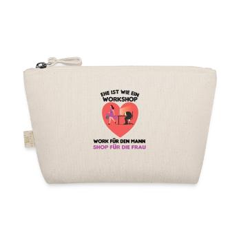 Jahrestag Hochzeit Geschenk Polterabend Trauung - Bio-Täschchen - Natur - Vorne