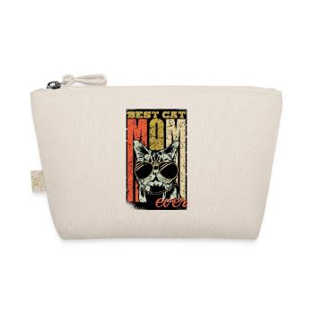 Best cat mom ever. Cat mom. Cat gift - Organic Pouch - nature - Front
