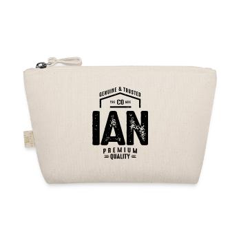 Ian Personalized Name Birthday Gift - Organic Pouch - nature - Front