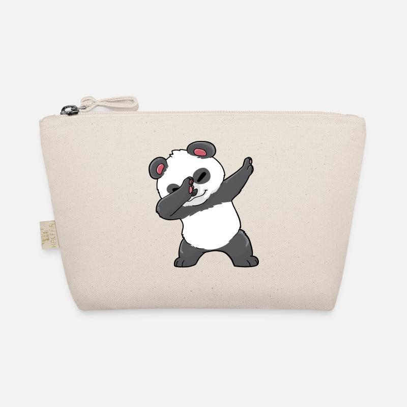 Lustiger Panda - Bio-Täschchen - Natur