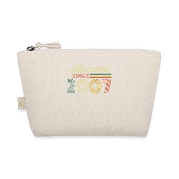 Awesome since 2007 retro vintage gift - Organic Pouch - nature - Front