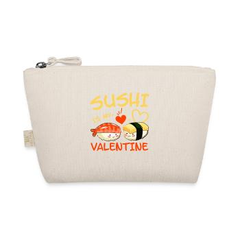 Sushi is my Valentine funny saying cute kawai gift - Bio-Täschchen - Natur - Vorne