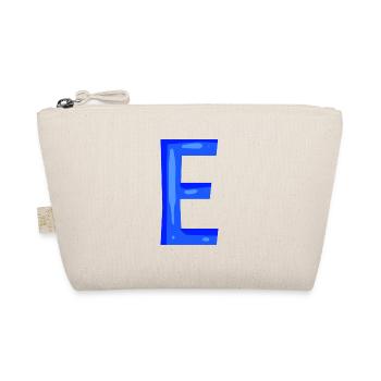 Lettre E initiale bleu - Trousse biologique - nature - Devant