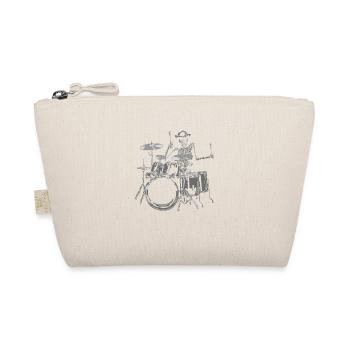 Punk Rock Star Skeleton Drummer Playing .. Drummer - Organic Pouch - nature - Front