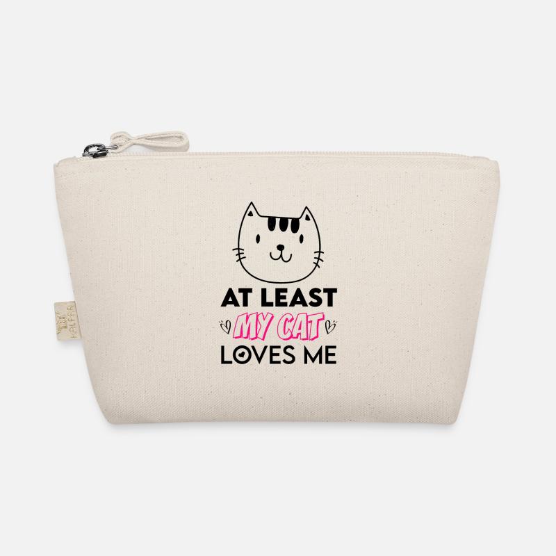 Katze mit Sprüche- My Cat Loves Me- Katzen Tshirt Bio-Täschchen