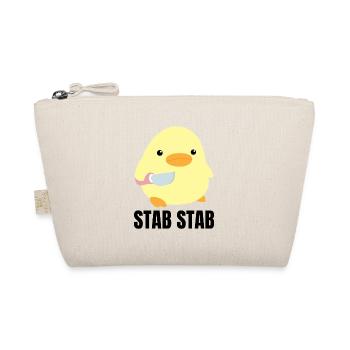 Rod duck with knife meme chick goose gift idea - Organic Pouch - nature - Front
