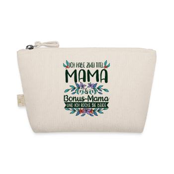 Stiefmutter Bonus-Mama Stiefmama Geschenkidee - Bio-Täschchen - Natur - Vorne
