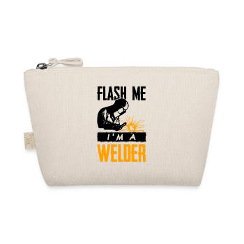 Flash me I'm welder welder gift welder G - Organic Pouch - nature - Front
