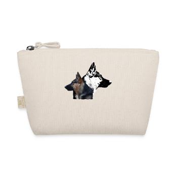German shepherd dog head canine walker dog - Organic Pouch - nature - Front