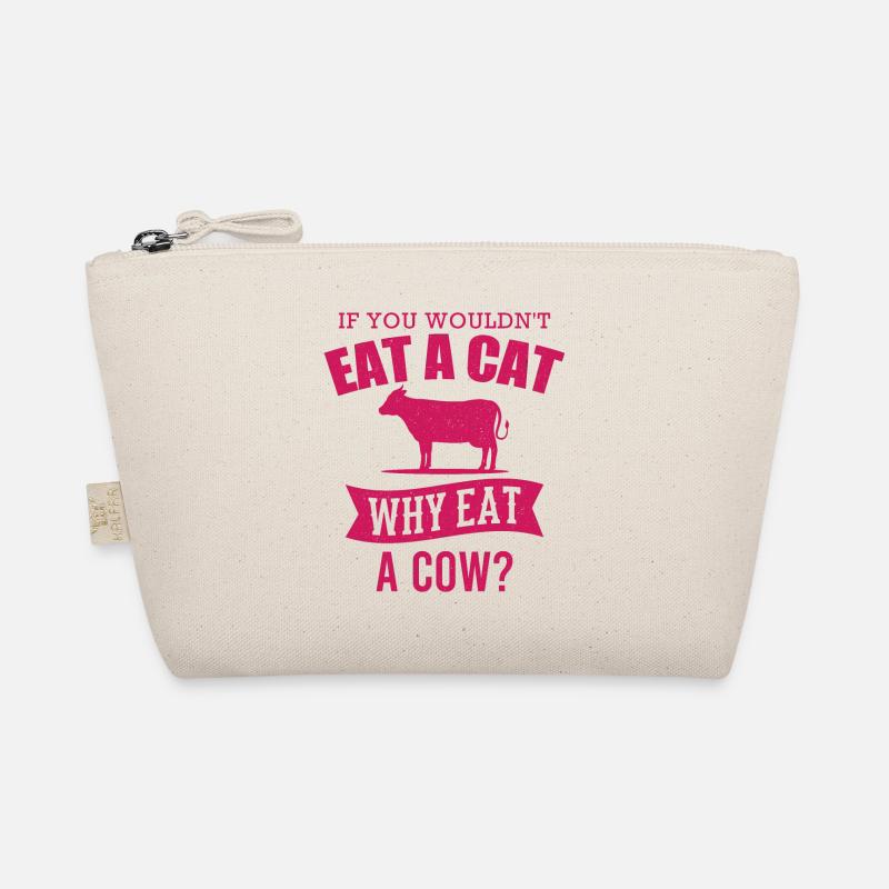 VEGETARIER Geschenk Tierschützer Veganer - Bio-Täschchen - Natur