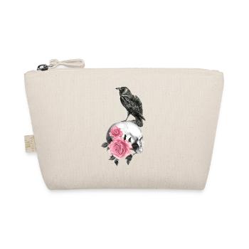 Crâne avec roses et corbeau - Trousse biologique - nature - Devant