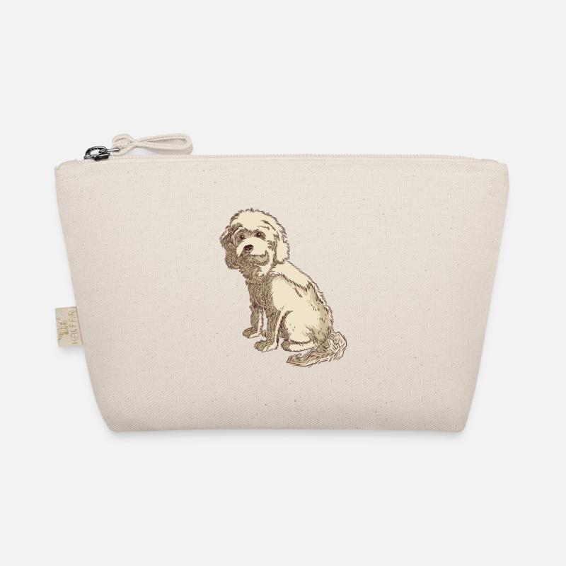 Cockapoo Hundezeichnung eines Cockapoo Bio-Täschchen