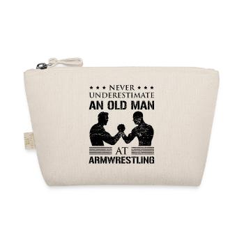 Armwrestling arm wrestling dad grandpa saying gift - Organic Pouch - nature - Front
