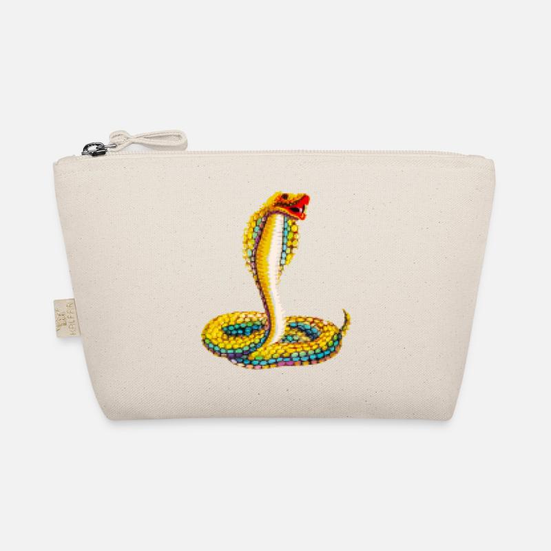 Pixel Snake - Organic Pouch - nature