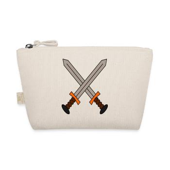 A logo of 2 swords crossed in a gamer style. - Organic Pouch - nature - Front