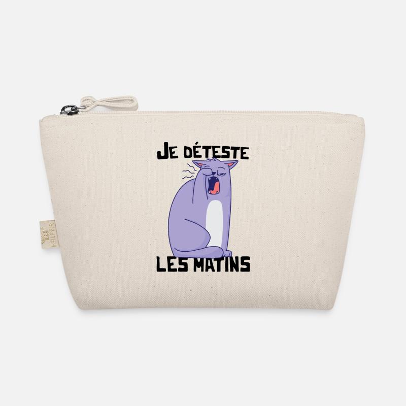 Cat Gift Funny Humor I Hate Mornings Organic Pouch