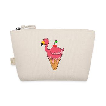 Flamingo Waffeleis - Bio-Täschchen - Natur - Vorne