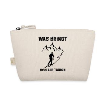 Witziger Skitouren Ski Tour Geschenk lustig Spruch - Bio-Täschchen - Natur - Vorne