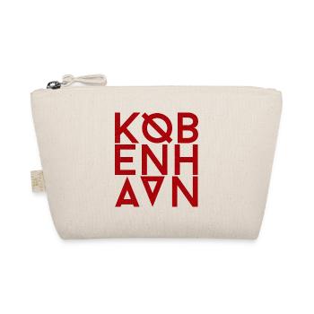 København Typo Monogram in Crimson Red - Bio-Täschchen - Natur - Vorne