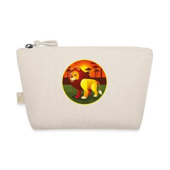 Lion Design Big Cat Big Cat Cat Fun Gift - Organic Pouch - nature - Front