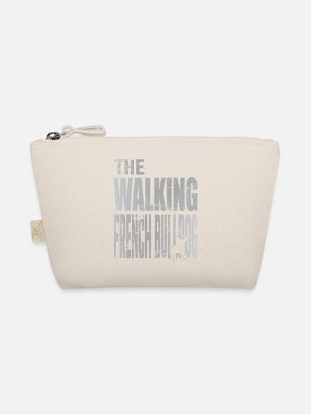 Französische Bulldogge Walking French Geschenk - Bio-Täschchen - Natur