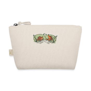 Schlafende Dackel im Bett Tier Geschenkidee Hunde - Organic Pouch - nature - Front