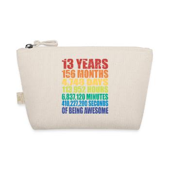 13th Birthday Gift, Boys Girls Teens, 13 Years Old - Organic Pouch - nature - Front