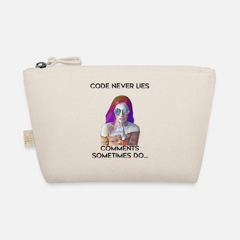 Programmer computer science vintage retro girl Organic Pouch