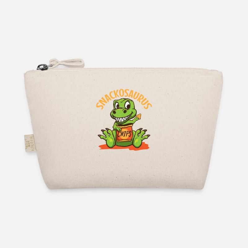 Süßer Dinosaurier Snackosaurus Geschenk Snacks - Bio-Täschchen - Natur