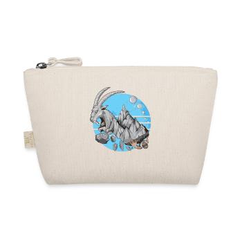 Capricorn ClimberS Mountains Stone Animals Saying - Organic Pouch - nature - Front