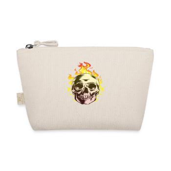 Burn skull design fun gift - Organic Pouch - nature - Front