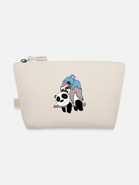 Panda Faultier und Koala - Bio-Täschchen - Natur