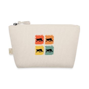 Luchs Wildtier Tier Retro Pop Art Geschenkidee - Bio-Täschchen - Natur - Vorne