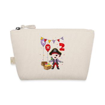 2 years pirate birthday kids fun gift - Organic Pouch - nature - Front