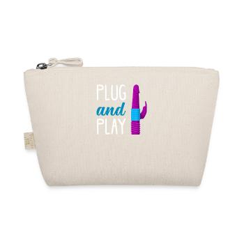 BDSM Bondage Sex Anal Plug Dildo Vibrator Sub - Organic Pouch - nature - Front