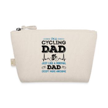 Fête des pères vélo cadeau papa battement de coeur - Trousse biologique - nature - Devant