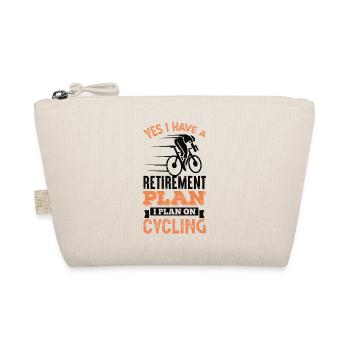 Retirement Plan Cycling Cyclist Gift Dad - Organic Pouch - nature - Front