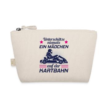 Kart Gokart Kartsport Kartfahrerin Damen Geschenk - Bio-Täschchen - Natur - Vorne