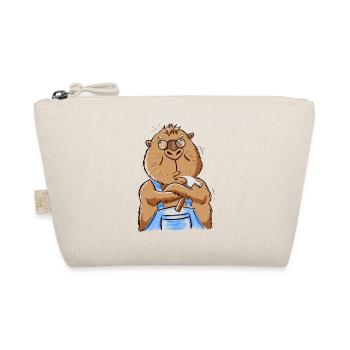Beaver motif craftsman handyman funny - Organic Pouch - nature - Front