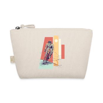 Racing bike rider - Organic Pouch - nature - Front