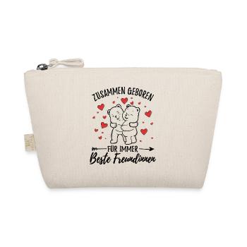 Zwillingsschwester Zwillinge Geschenk - Bio-Täschchen - Natur - Vorne