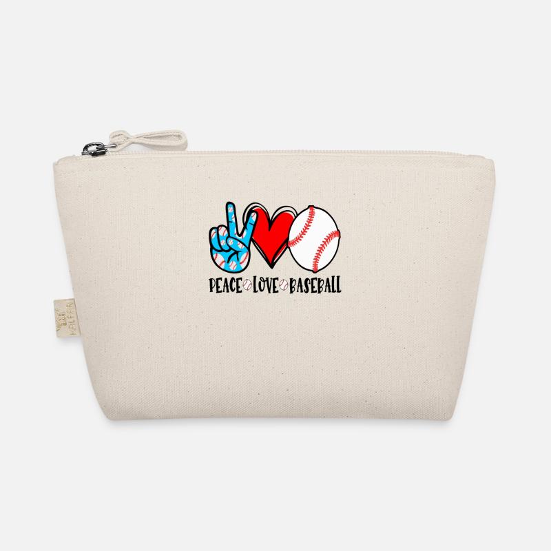 Peace Love Baseball Geschenkidee für Männer Frauen oder Bio-Täschchen